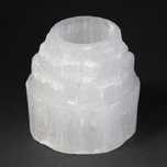 Suporte de vela de topo de montanha Selenite- 8 cm