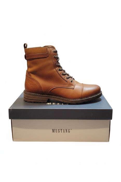 Botas MUSTANG Estilo Militar/Casual - Castanho Camel - Tamanho 43