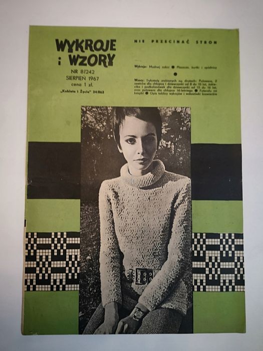 Moda I Życie 08/1967R - Wykroje I Wzory Nr 8/242