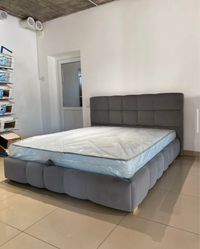 Ліжко двохспальне у велюрі з підйомним механізмом