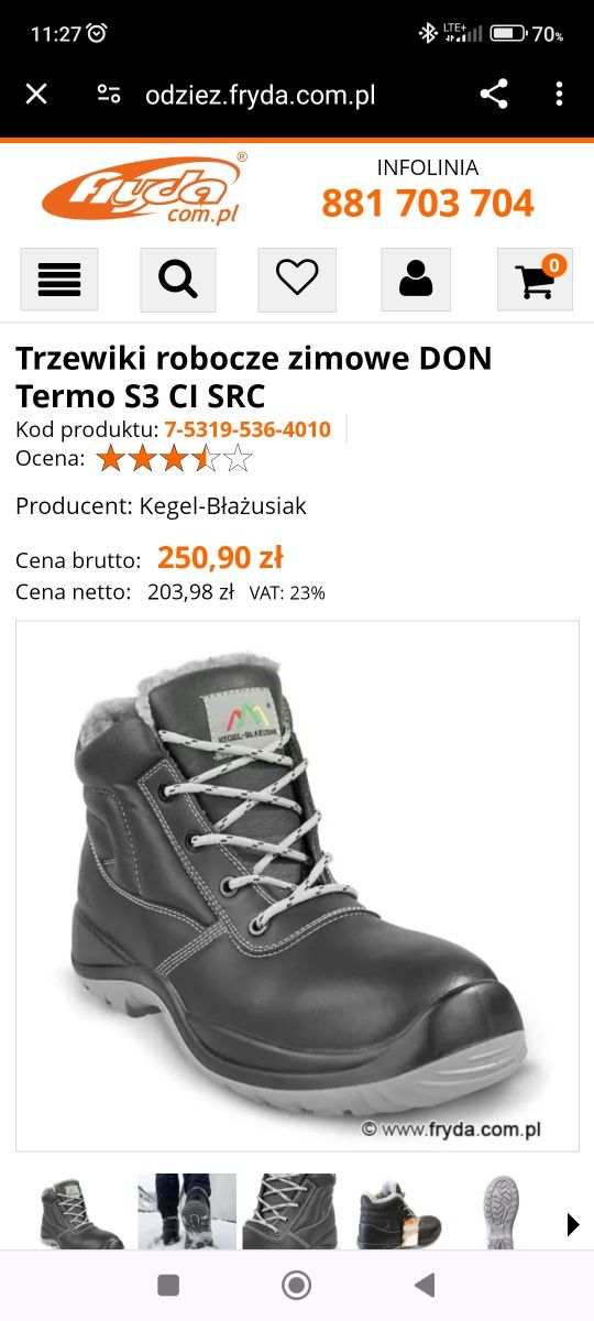 Buty robocze DON Termo r.43