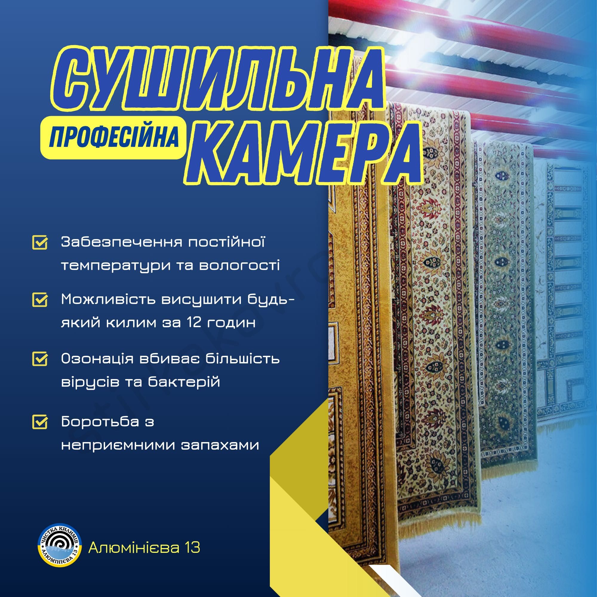 Стирка ковров в Запорожье. Химчистка