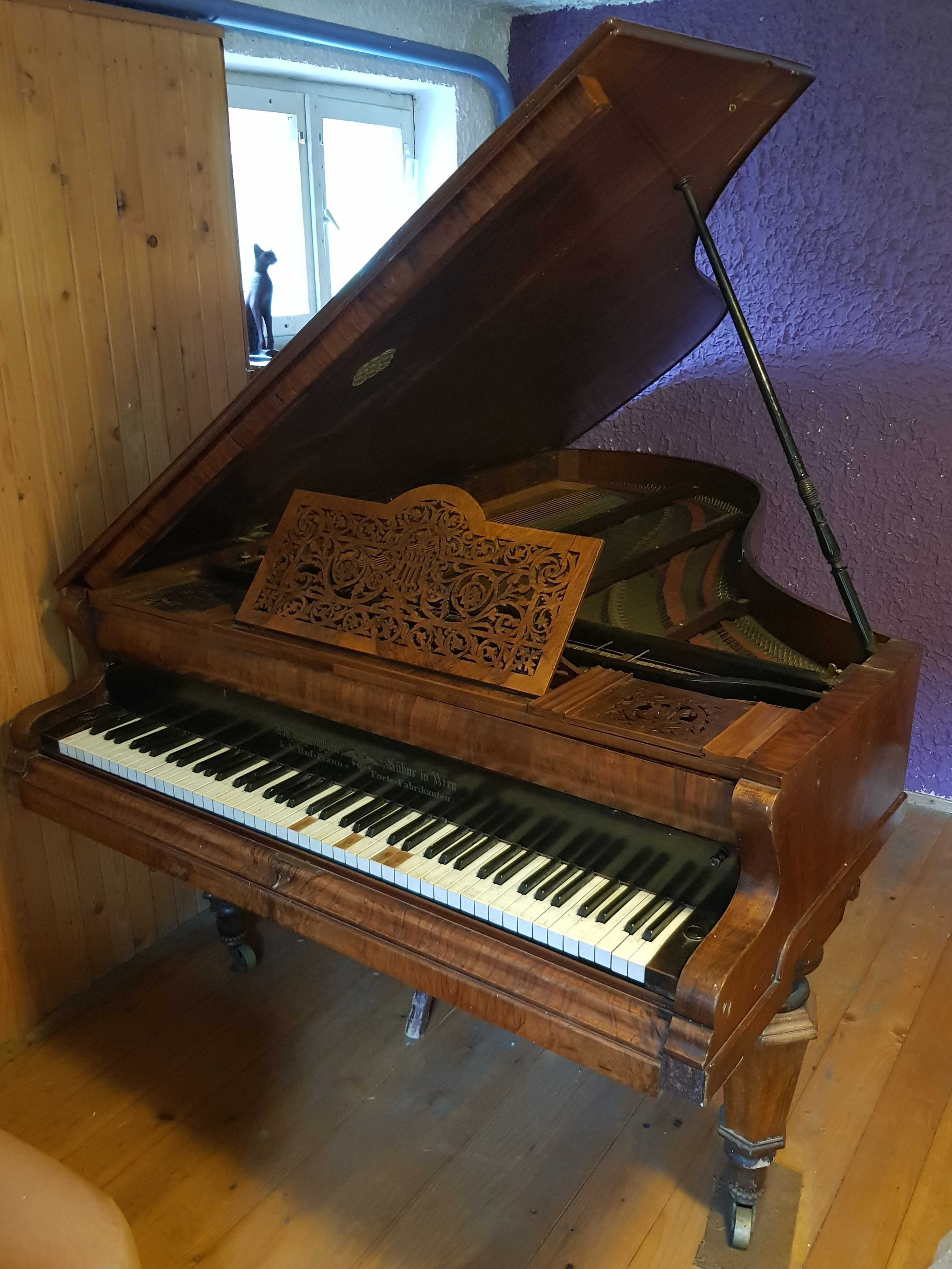 FORTEPIAN WIEDEŃSKI Z 1873 ROKU - J.M. Schweighofer Sohne in Wien