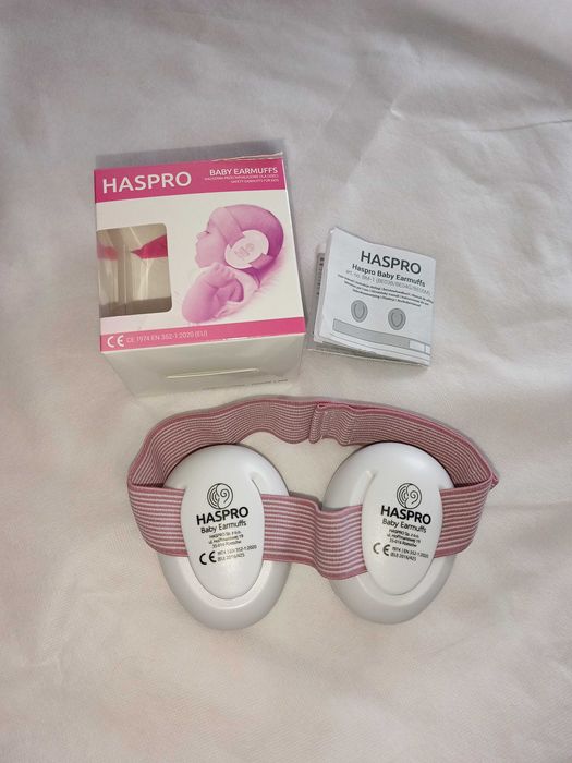 HASPRO Baby różowe wygłuszające nauszniki dla dzieci i niemowląt