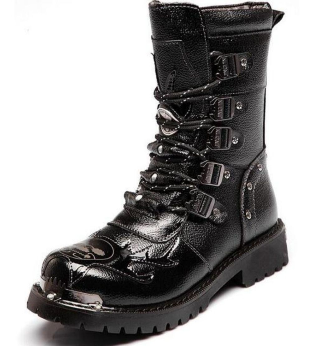 Bota gótica p/motocicleta