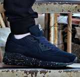 Мужские Кроссовки Nike Замшевые Синие Найки Кожаные Air Max 90