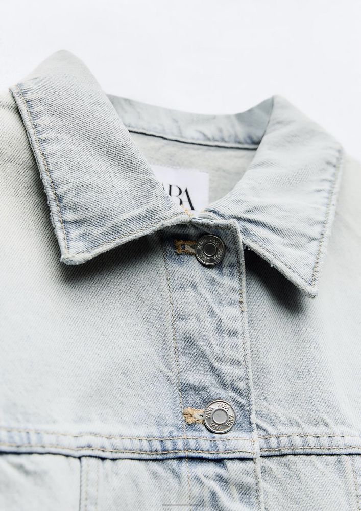 Джинсова куртка, курточка, вітровка, джинсовка zara, розмір S