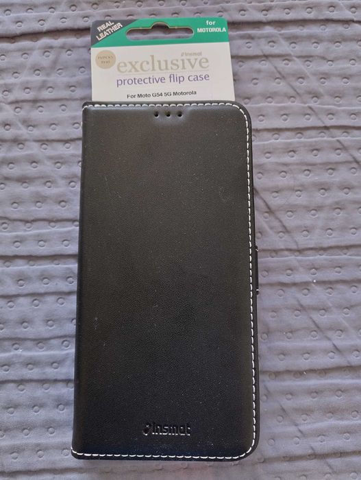 Obudowa flip case ochrona Insmat Motorola G54 Moto skóra
