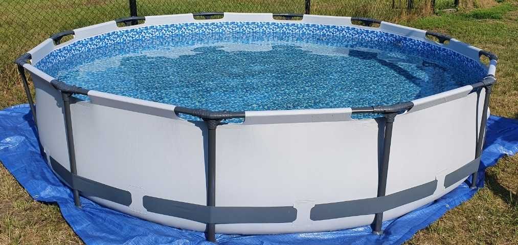 NOWY DUŻY Basen STELAŻOWY 4678L 366x76cm 8w1 + pompa Bestway