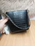 Sandro Leather Croc-Embossed Bucket Bag