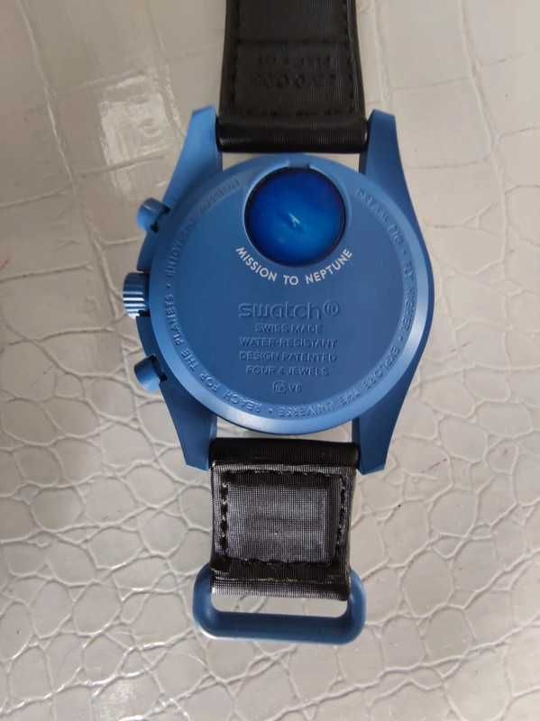 Omega x Swatch Neptune Mission - SO33N100 Navy Blue Aesthetic