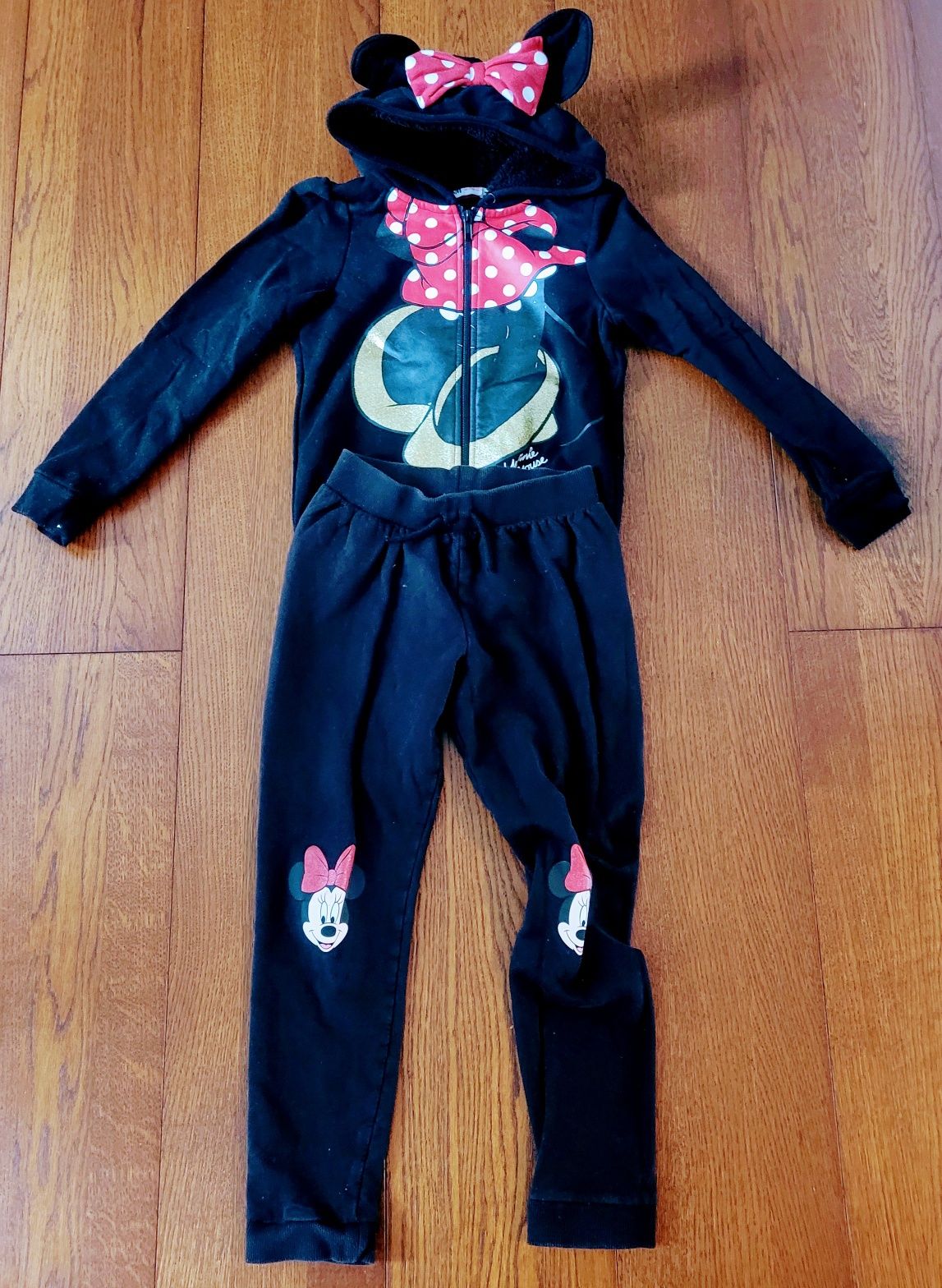 Komplet zestaw 2 pak h&m 122 / 128 cm bluza spodnie minnie mouse dres