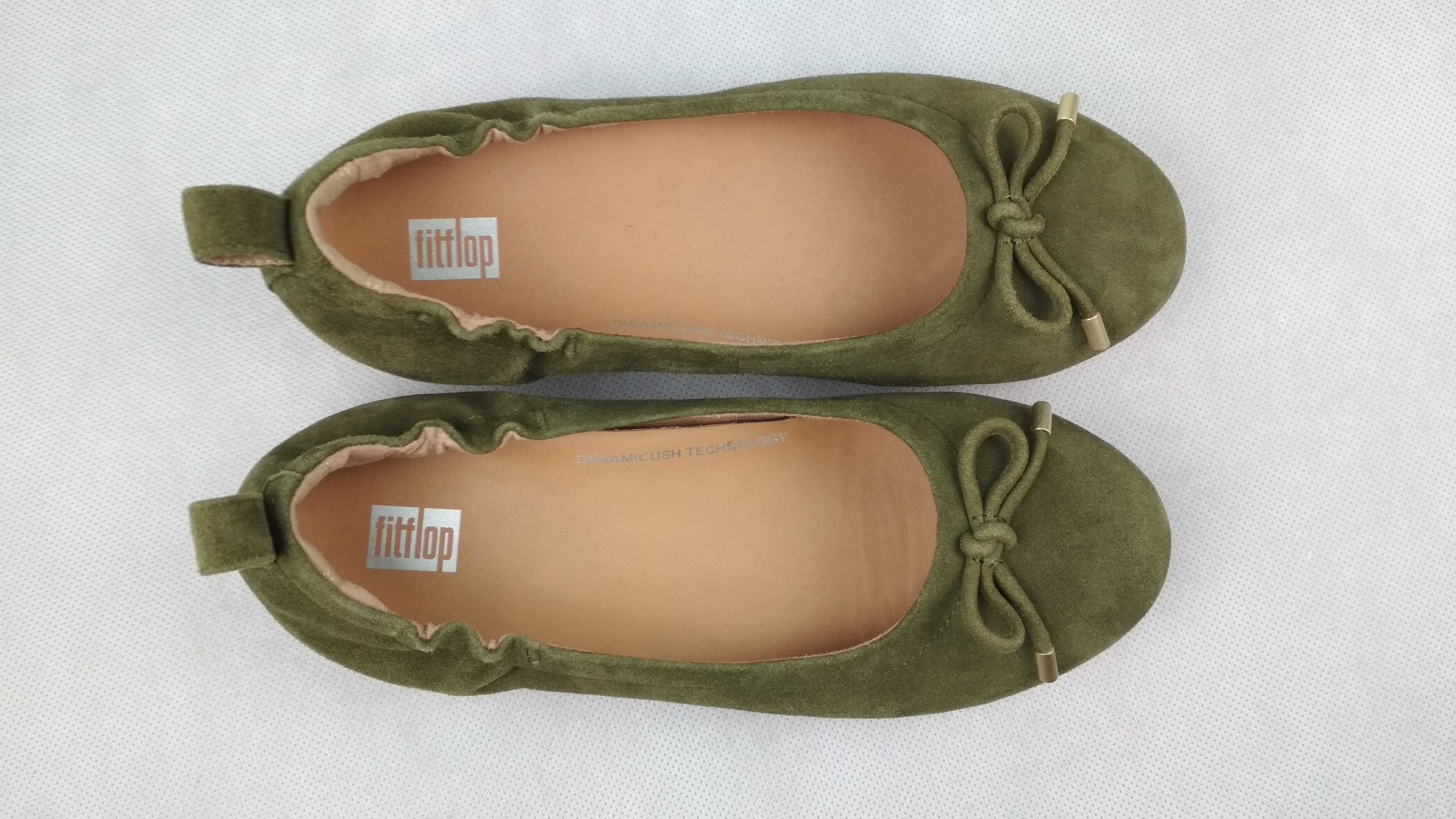 FITFLOP Ballet Mossy 6 Buty Balerinki Baleriny Skórzane Roz. 36