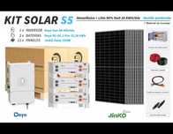 Kit de lítio Deye S5 30 kWh/dia com bateria de 15,36 kWh 90% DOD
