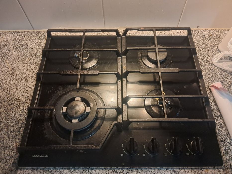 Placa de gás com assessorios