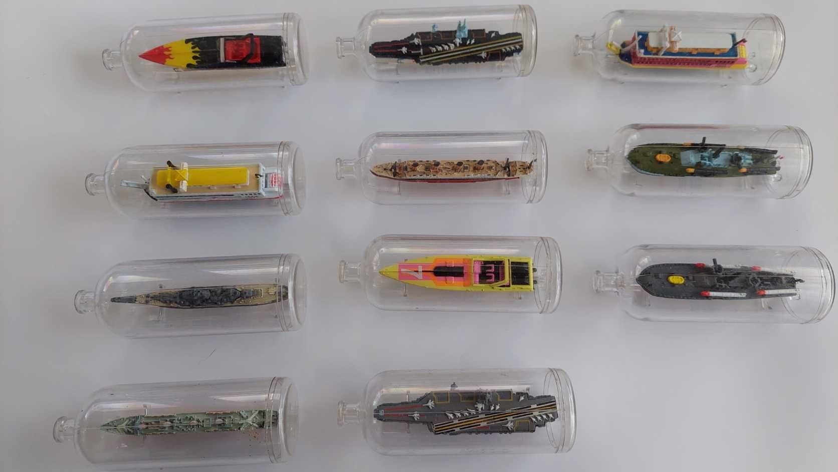 11 Barcos - Coleção Micro Machines Ship In A Bottle. Marca GALOOB