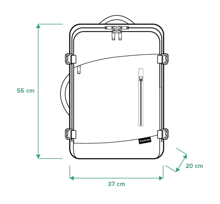 PUCCINI - Kabinowy plecak podróżny 55x40x20