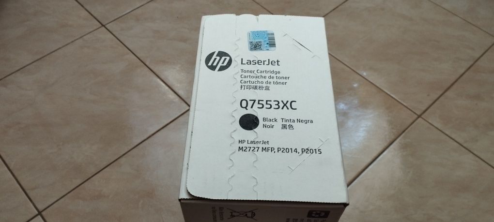 Nowy toner do drukarki HP toner oryginalny Q7553XC kolor czarny