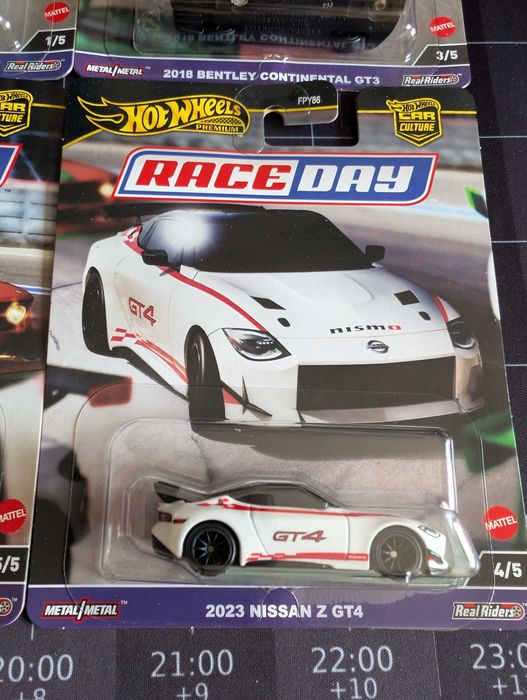 Hot Wheels premium 4x Car Culture, Race Day plus Hammer Drop, nowy