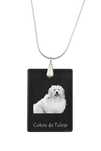 Coton de Tulear naszyjnik kryształowy z psem Art-Dog