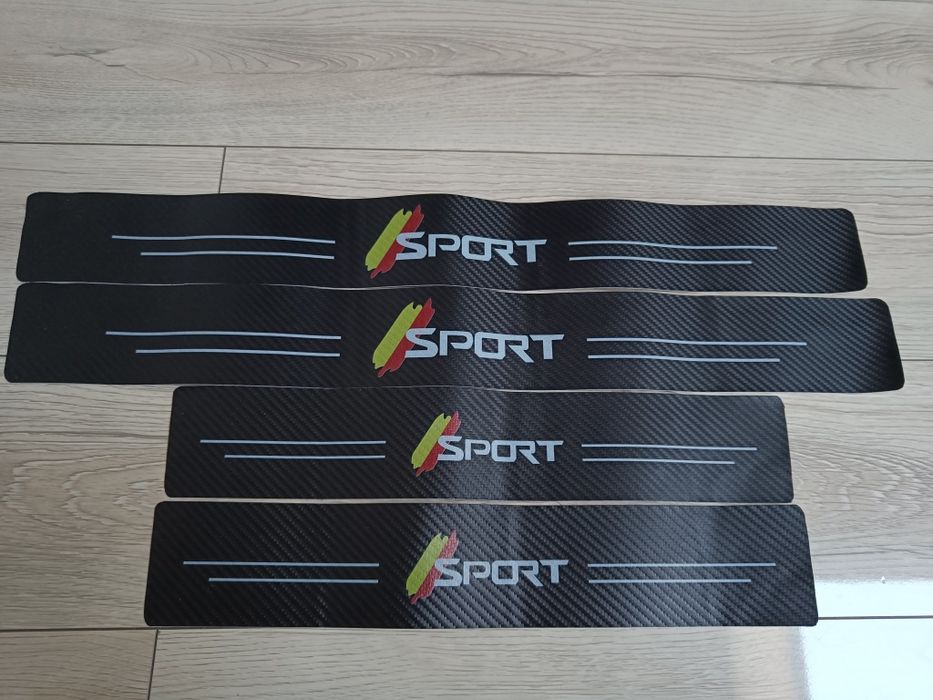 Włókno węglowe ochronne na progi, Naklejki różne motywy super gadżet.