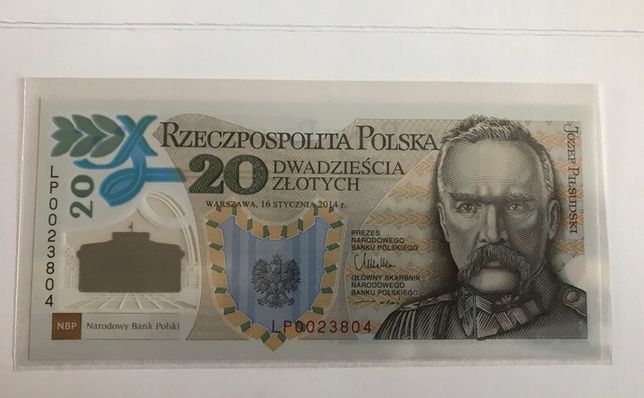 20 zł Legiony Polskie Józef Piłsudski nbp polimer