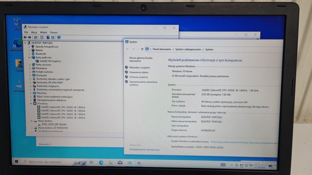 Packard Bell EN TE69 15,6/N2920/8GB/180SSD/WIN10