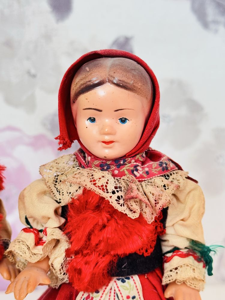 Stare lalki, lalka strój ludowy, vintage
