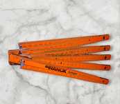 Miara miarka drewniana PRL stara vintage Wood 2m 200 cm 200cm Orange
