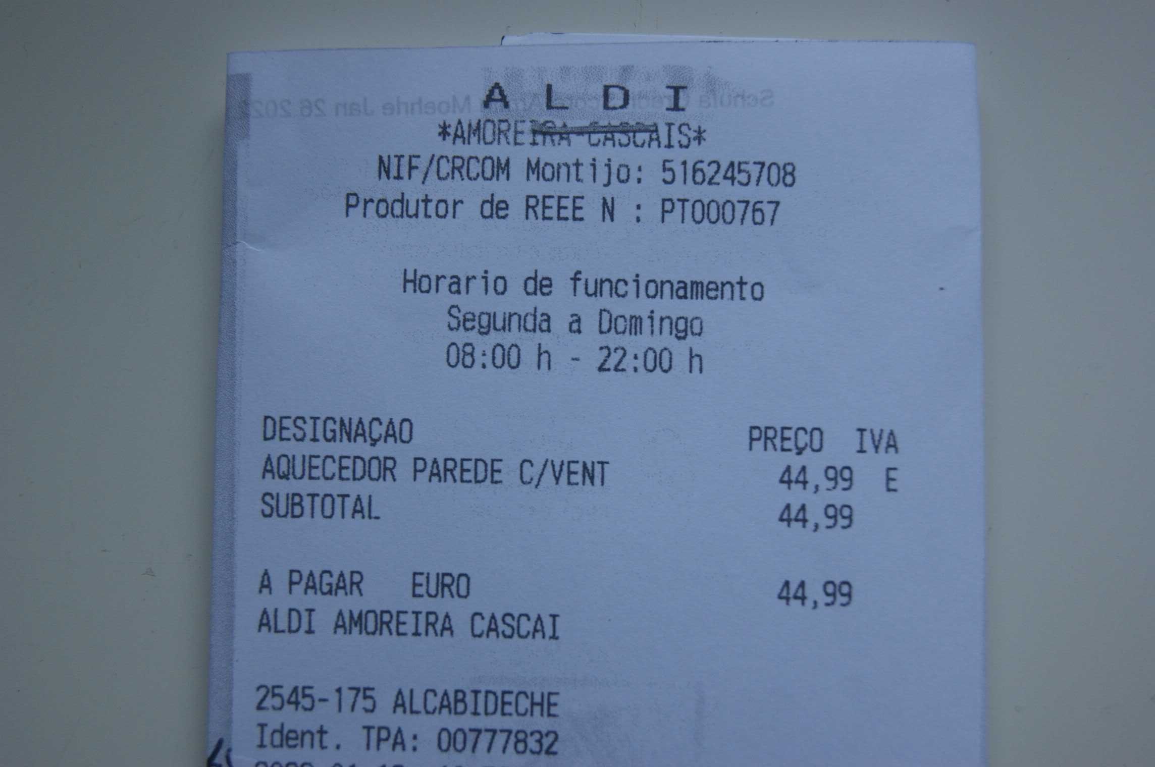 Aquecedor de parede