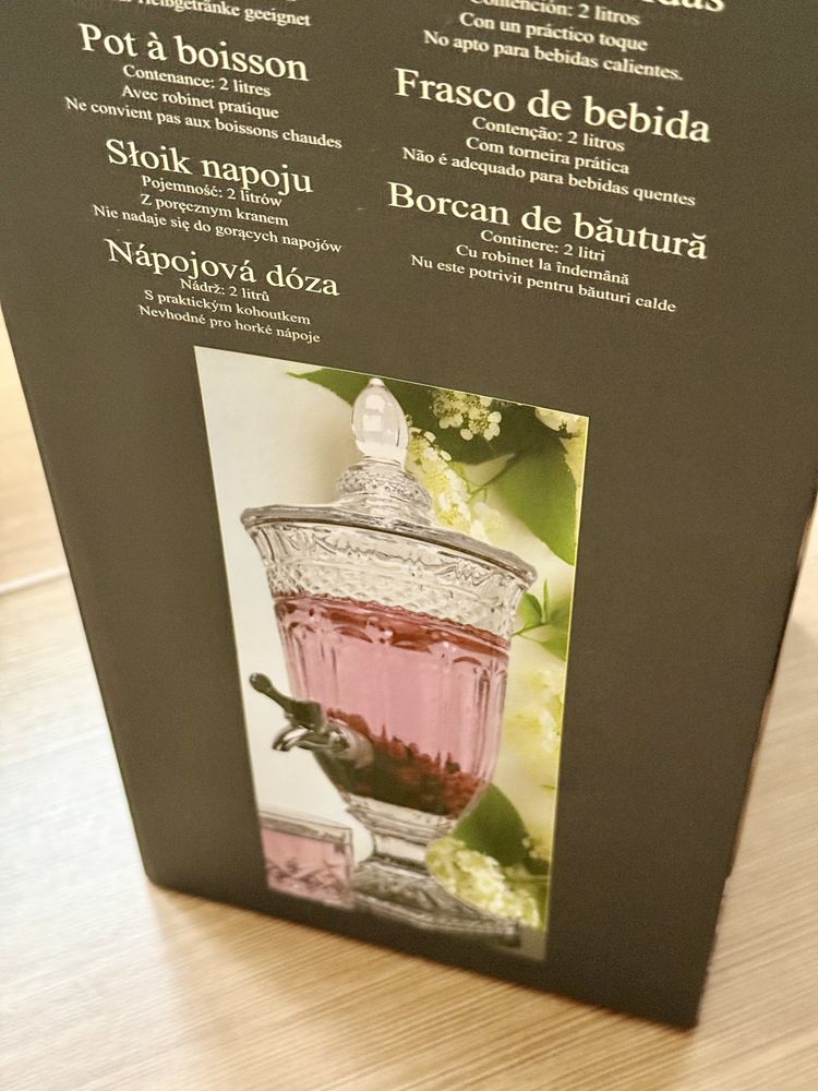 Słój z kranem NOWY karafka na lemoniadę słoik z kranikiem dozownik