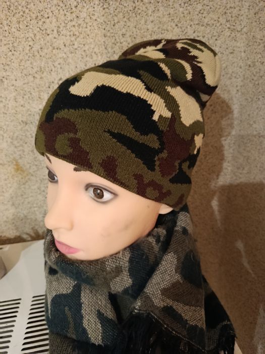 Шапка теплая милитари двойная унисекс