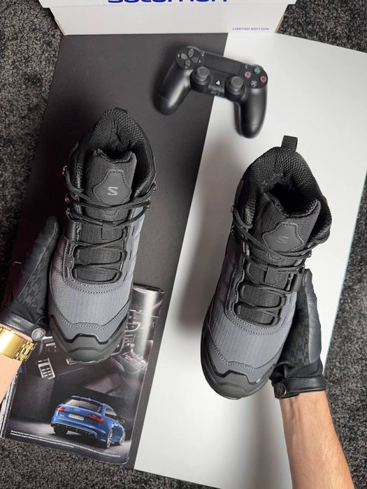 Чоловічі кросівки саломон Salomon X Ultra 4 Mid Fur Grey Black [41-46]