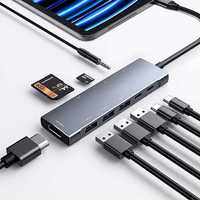 HUB usb-c 9 w 1 USB 3x3.0 HDMI 4K - Samsung Galaxy / iPad PRO / Huawei