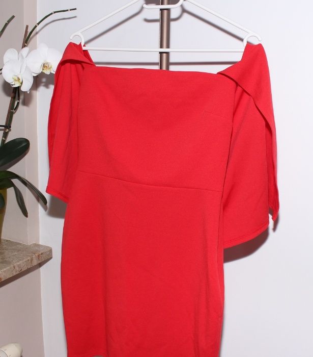 ASOS czerwona sukienka hiszpanka elegancka na wesele S M przyjęcie