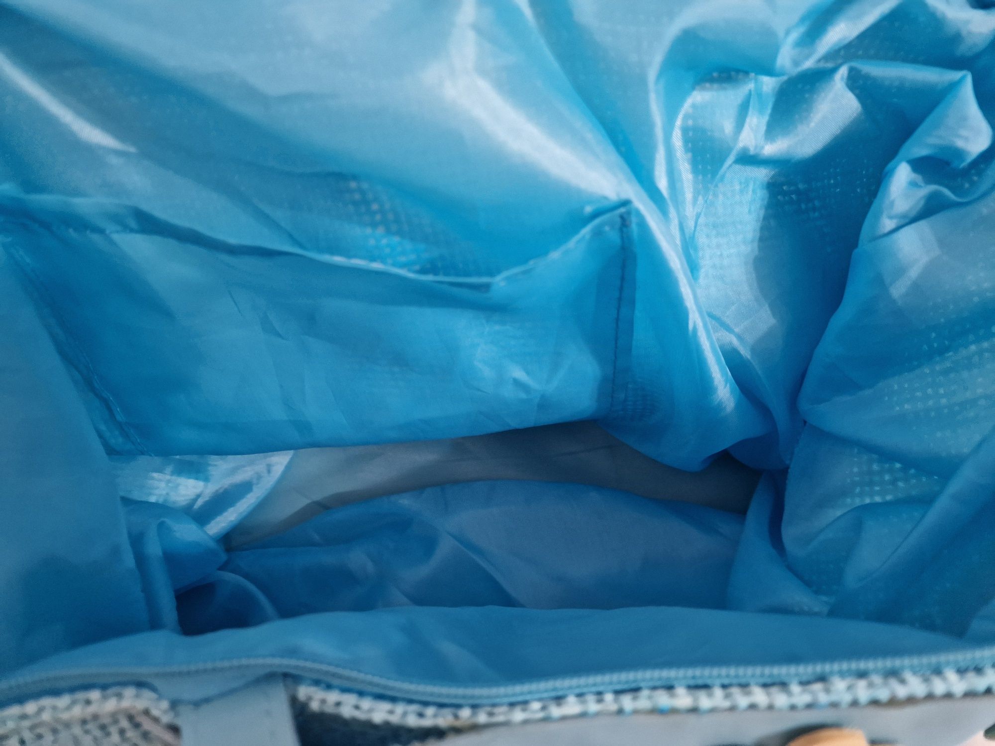 Błękitna torba na ramię niebieska shopperka y2k  torba plażowa