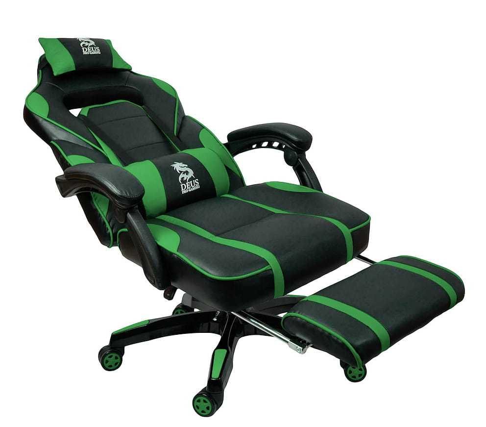 Fotel Gamingowy obrotowy do PS4 DEUS LARGE Green