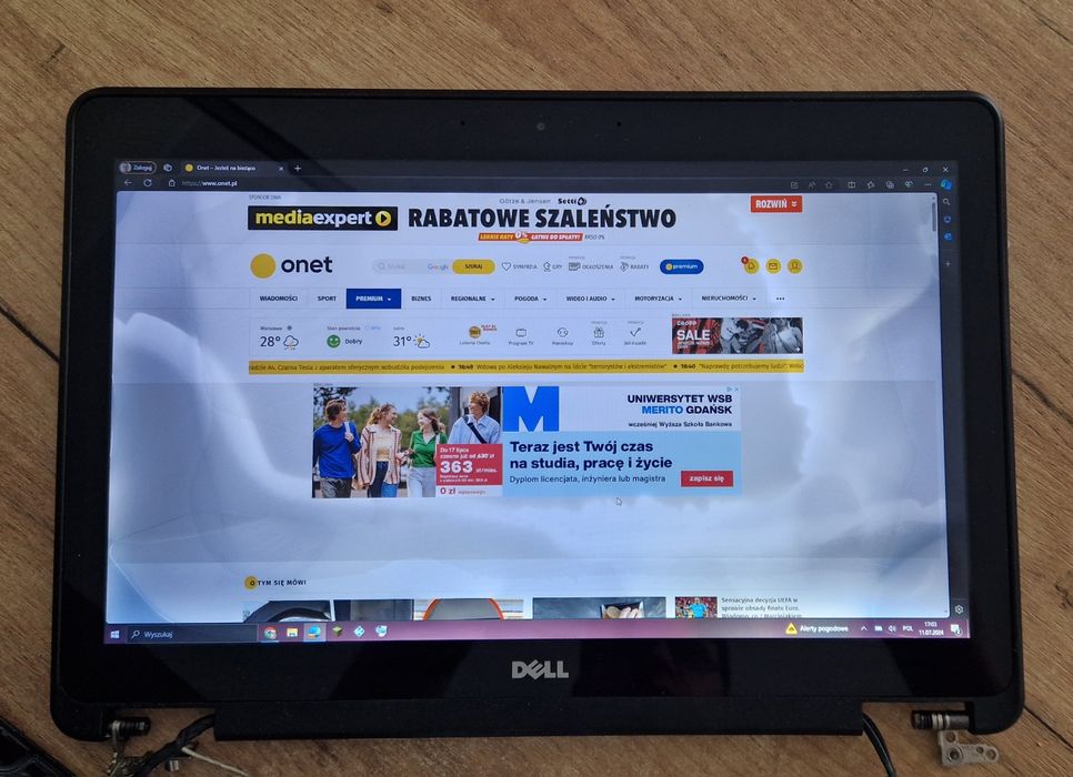 Matryca Dell E7240 dotykowa uszkodzona