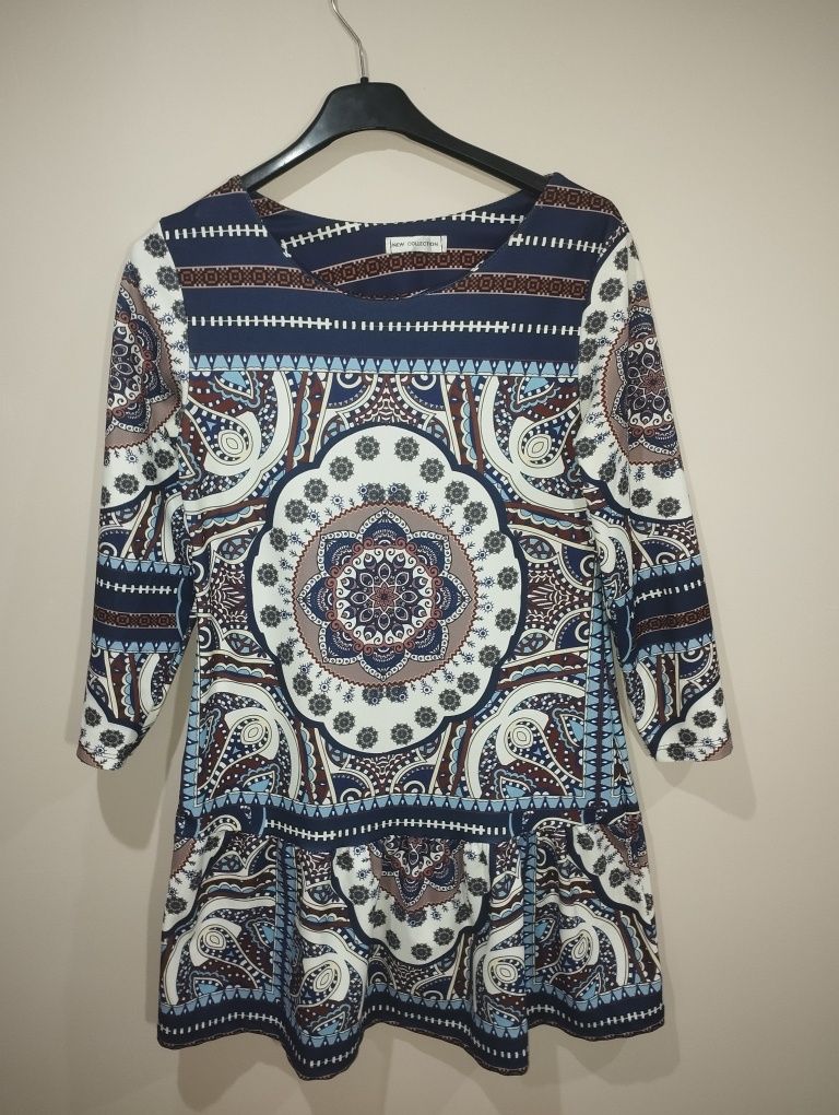 Sukienka boho,,New Collection'' Made in Italy Rozmiar M