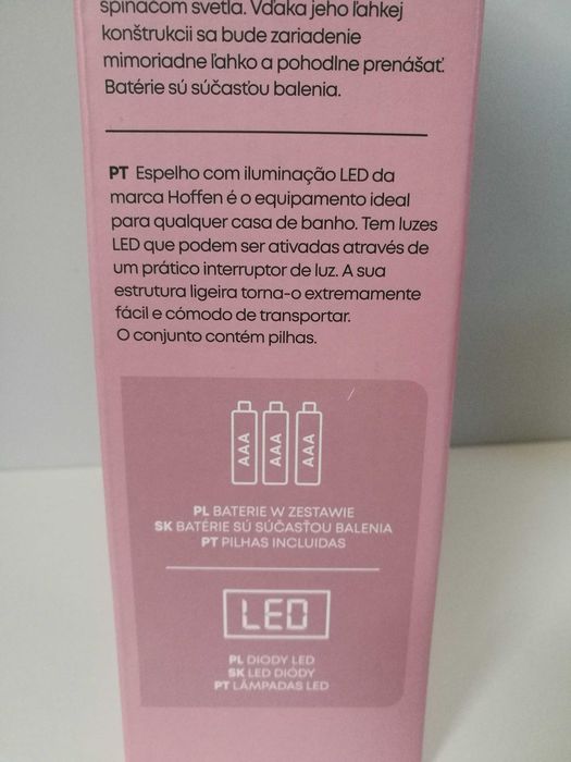 NOWE lusterko kosmetyczne z podświetleniem LED