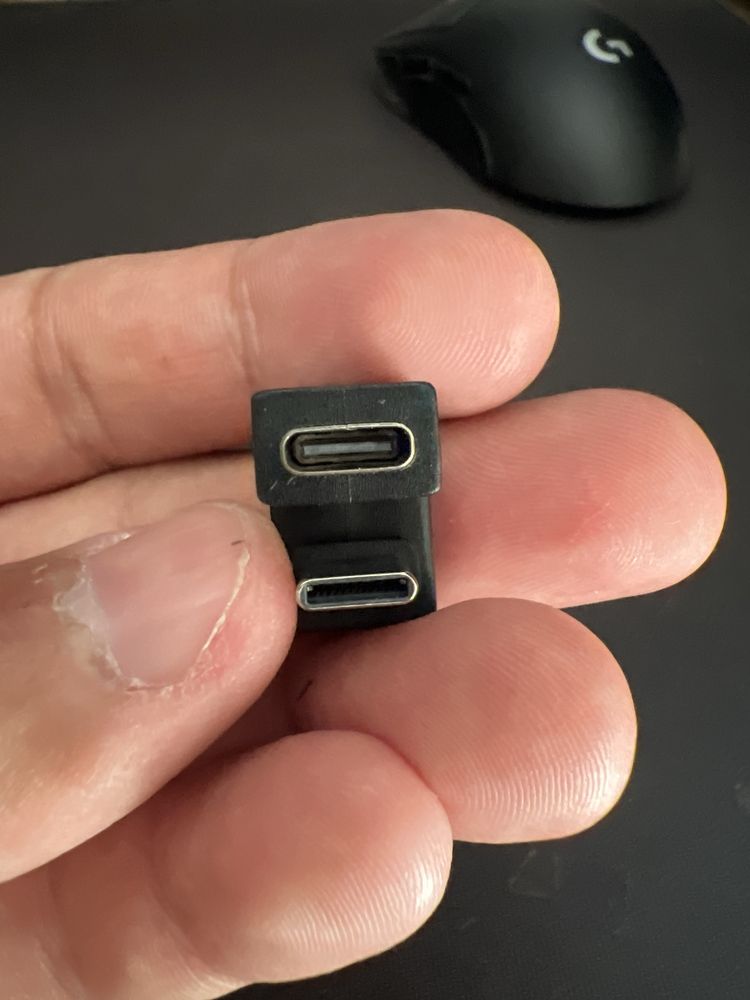 Adaptador USB C em ângulo de 180 graus adaptador USB C 3,1