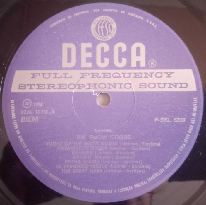 Camel - - - - - The Snow Goose - - - - - LP