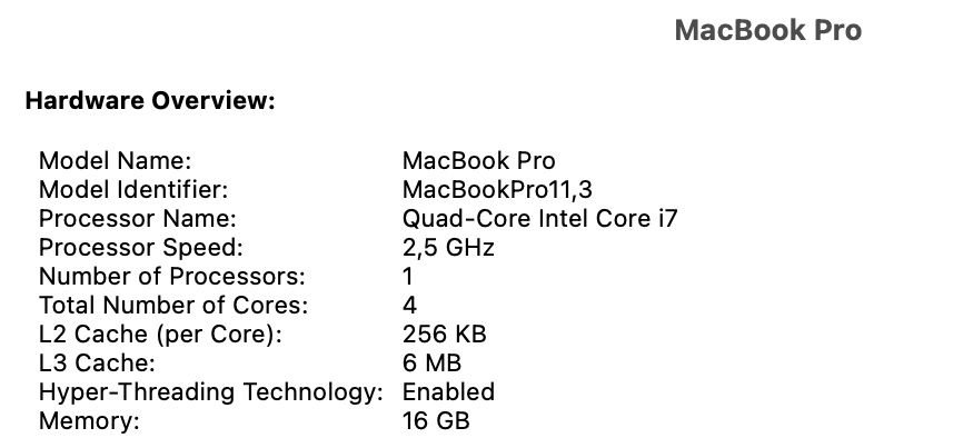 MacBook Pro 15 retina display