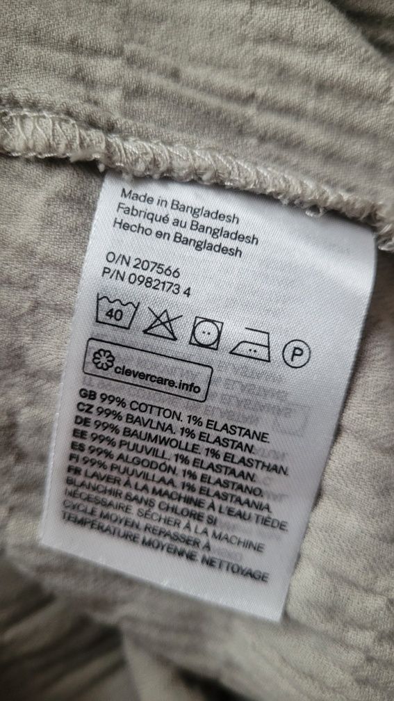H&M sukienka  muslinowa koszulowa M