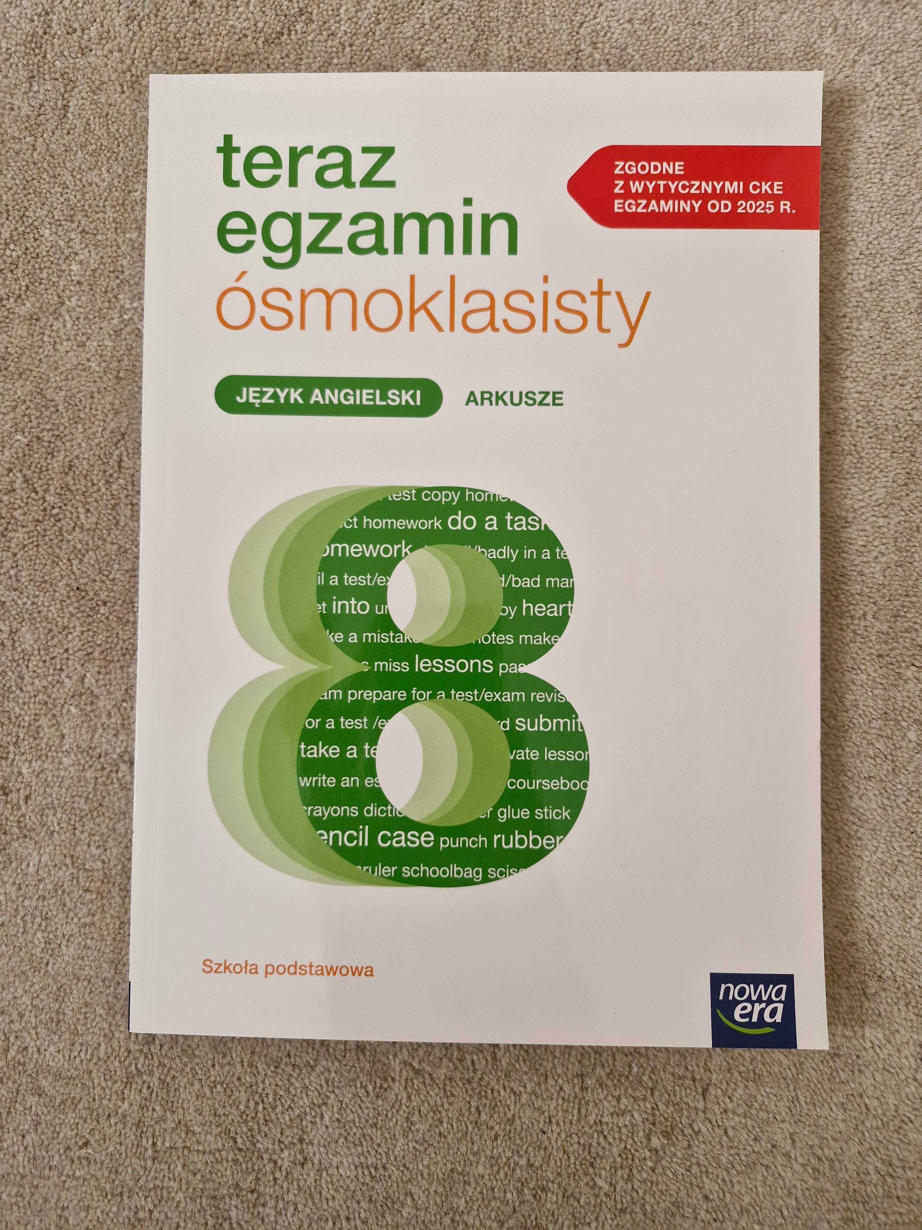 Egzamin 8-klasisty ANGIELSKI – 2 arkusze, uzupełnienie repetytorium