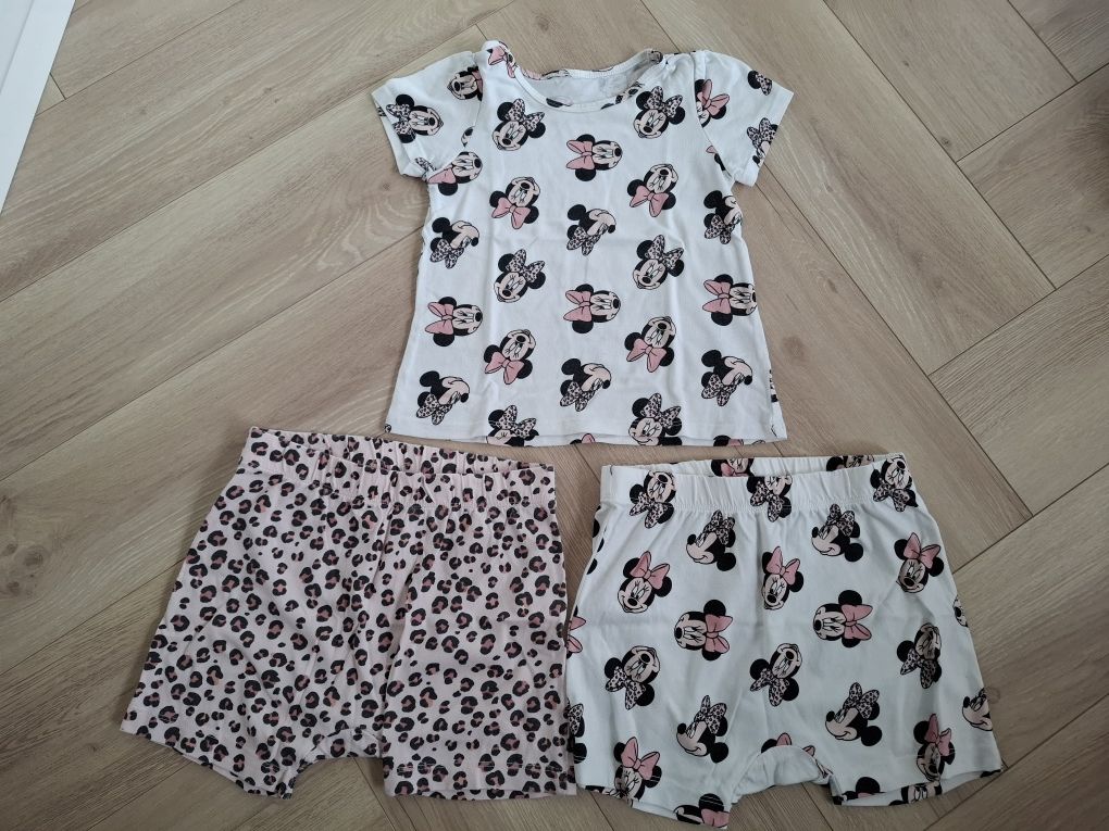 H&M Pidżama Disney Minnie 98 szorty 2-pak