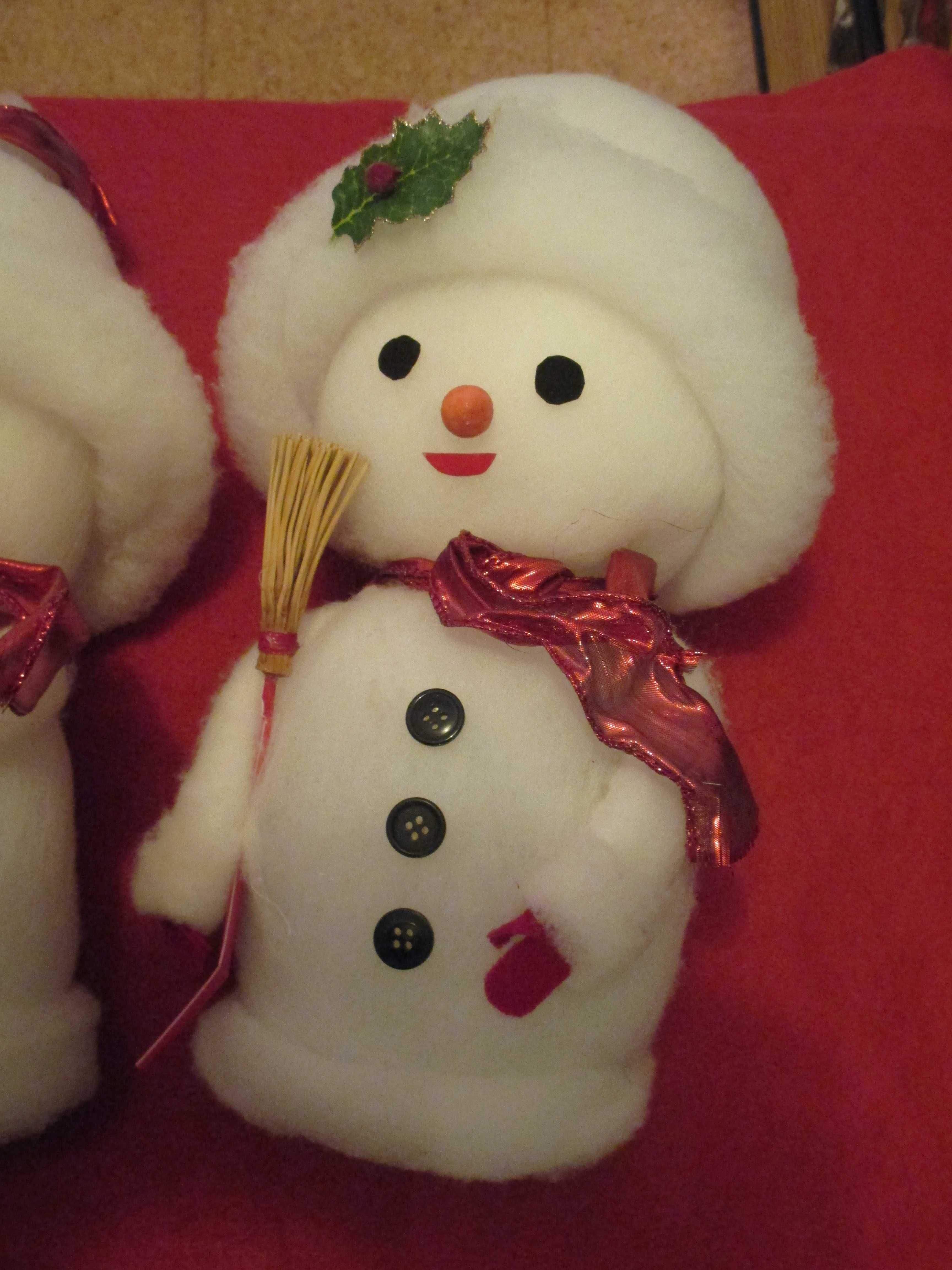 Conjunto de dois bonecos de neve