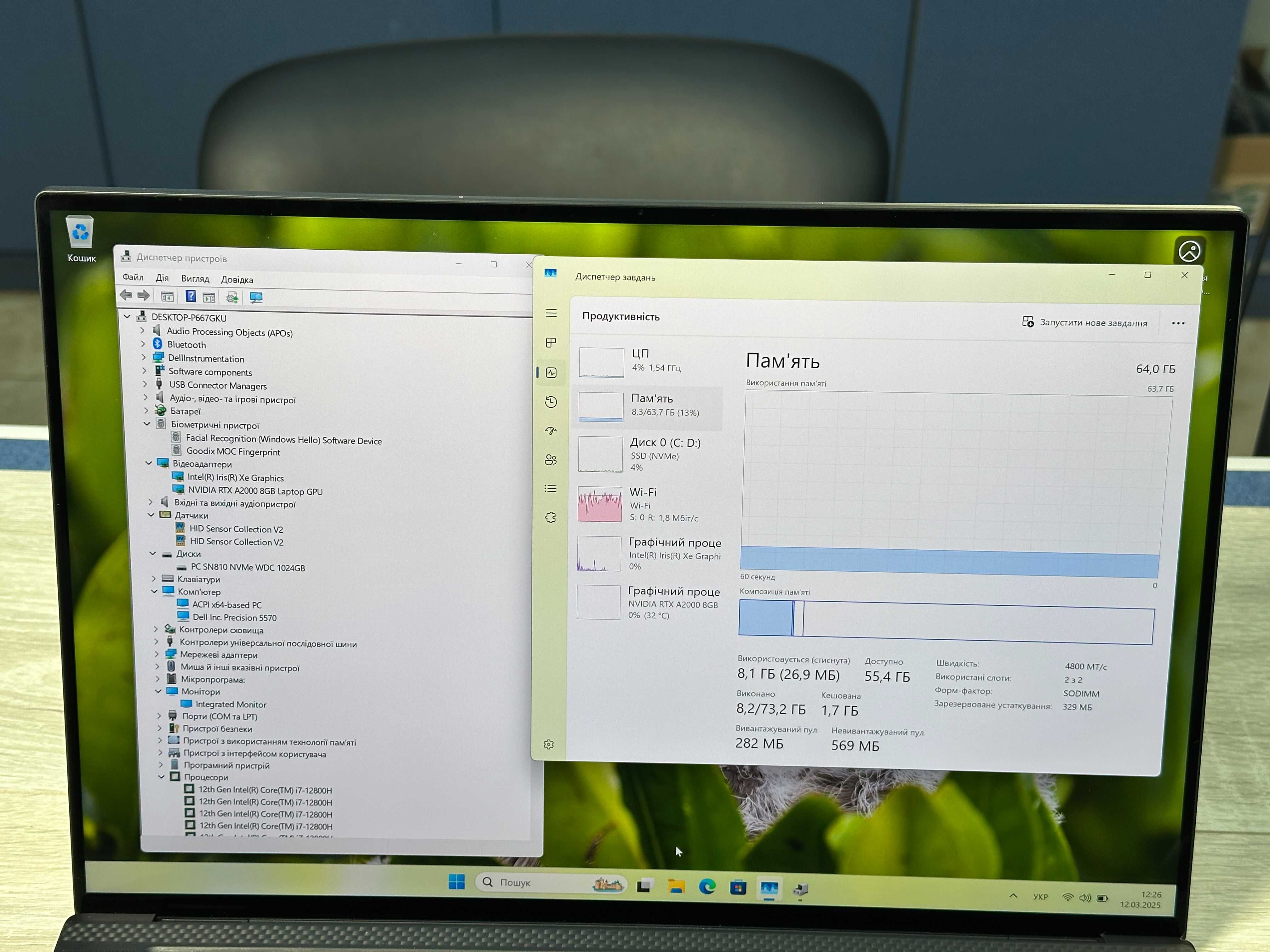 Ноутбук Dell Precision 5570 4K Touch i7-12800H RTX A2000 8GB 64GB 1TB