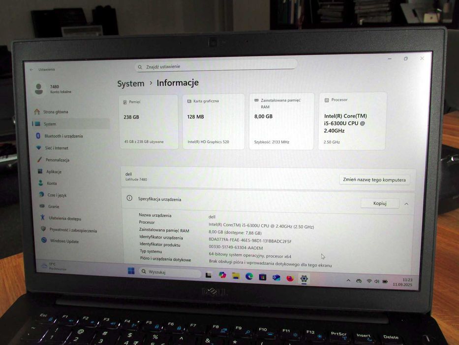 Dell Latitude 7480 14" i5 8GB 256GB SSD WWAN laptop notebook (45)