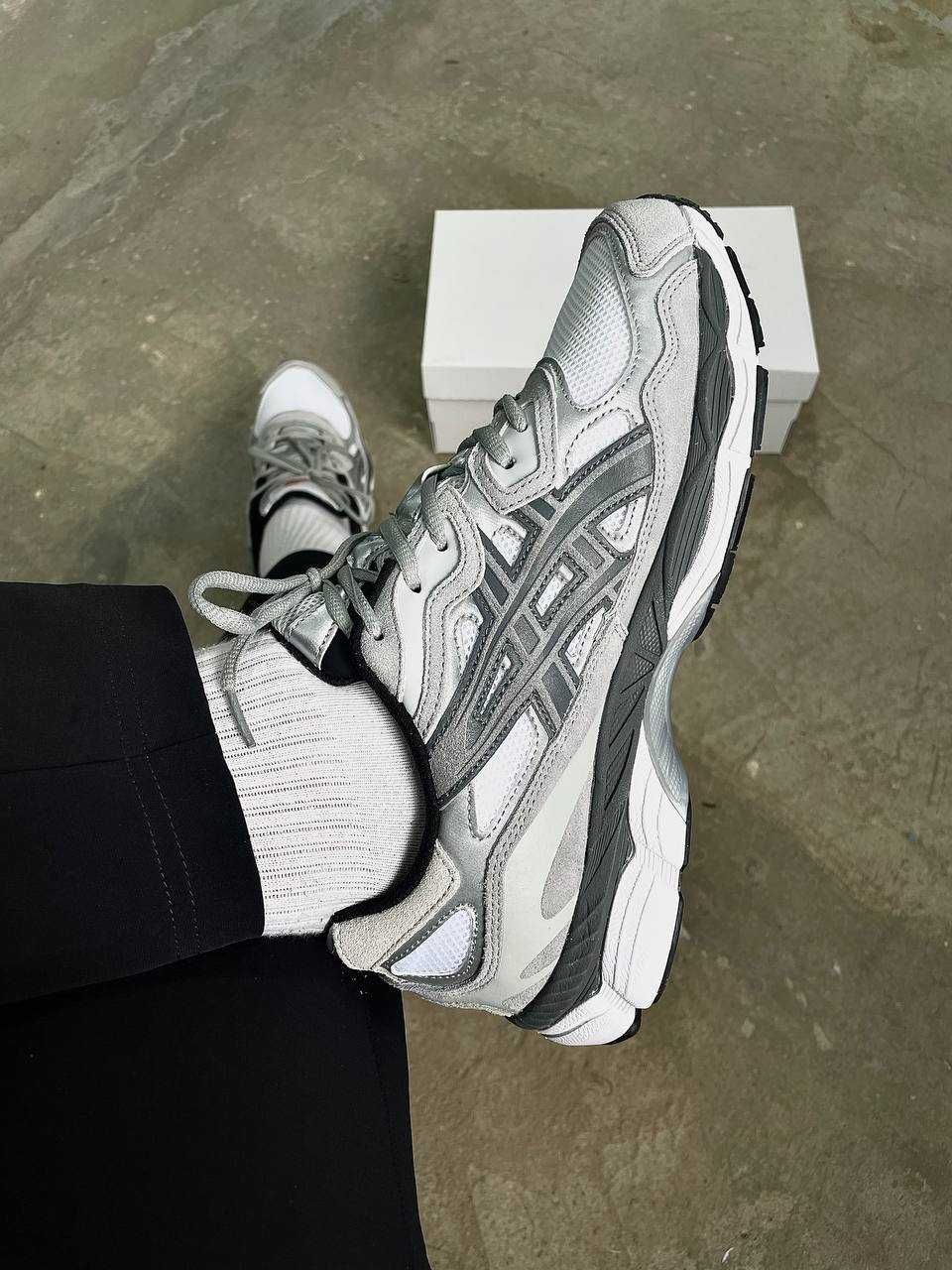 SALE! Asics Gel-NYC White Steel Gray 36 37 38 39 40 41 гел ник серые